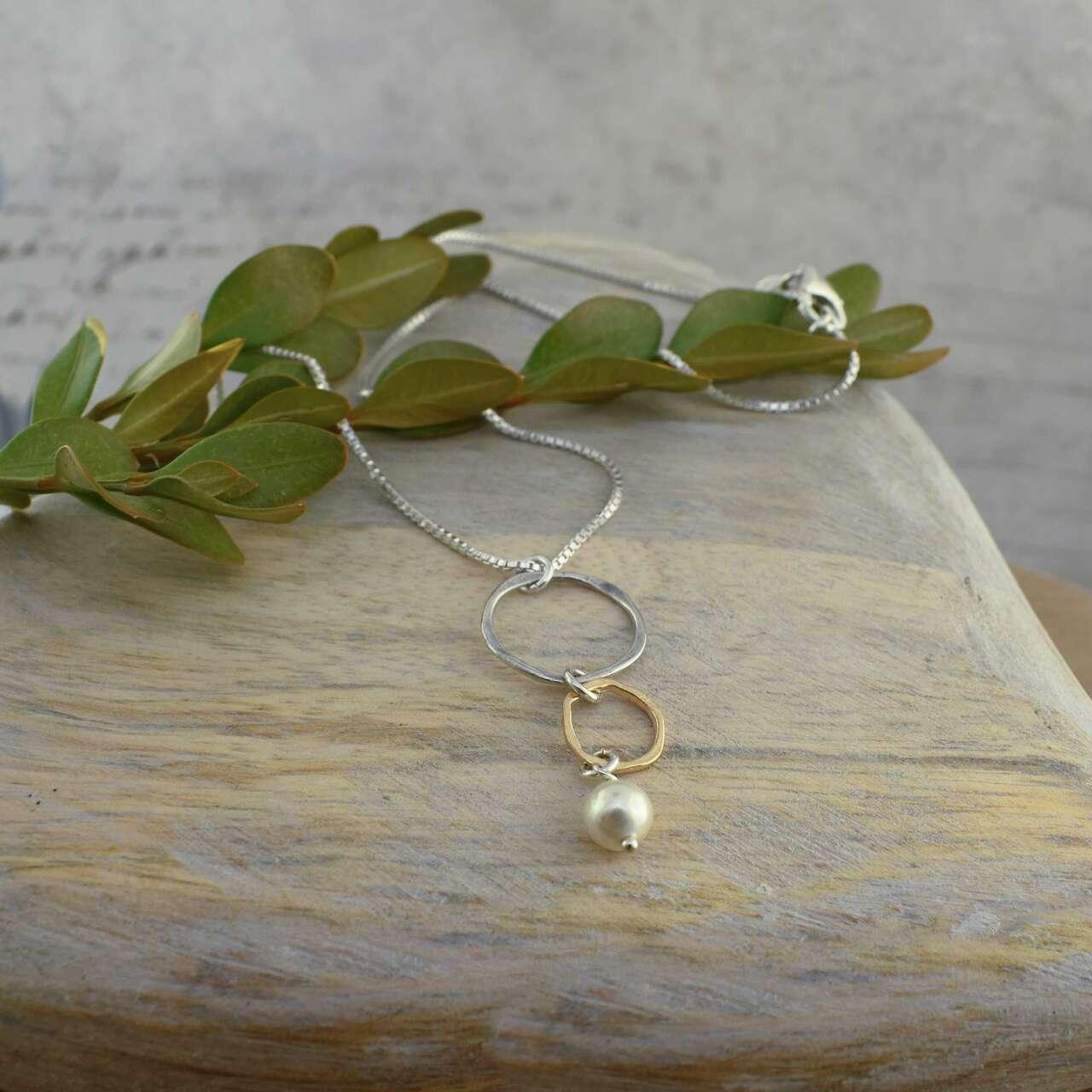 Two-toned sterling silver and vermeil necklace