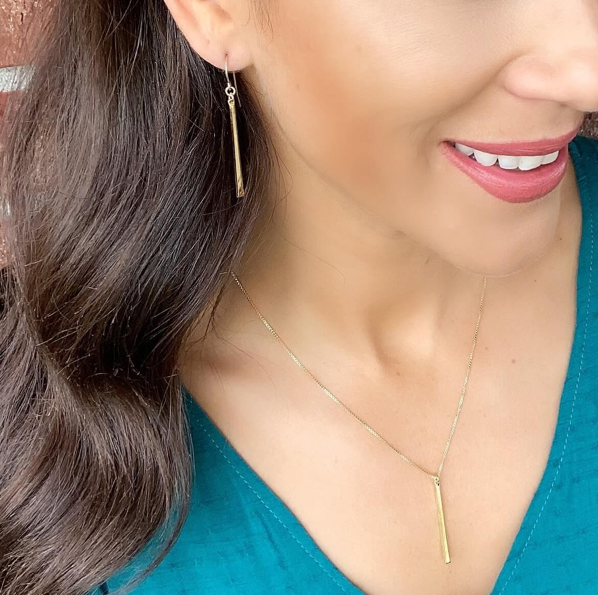 Gold Rush Earrings paired with Gold Rush Necklace