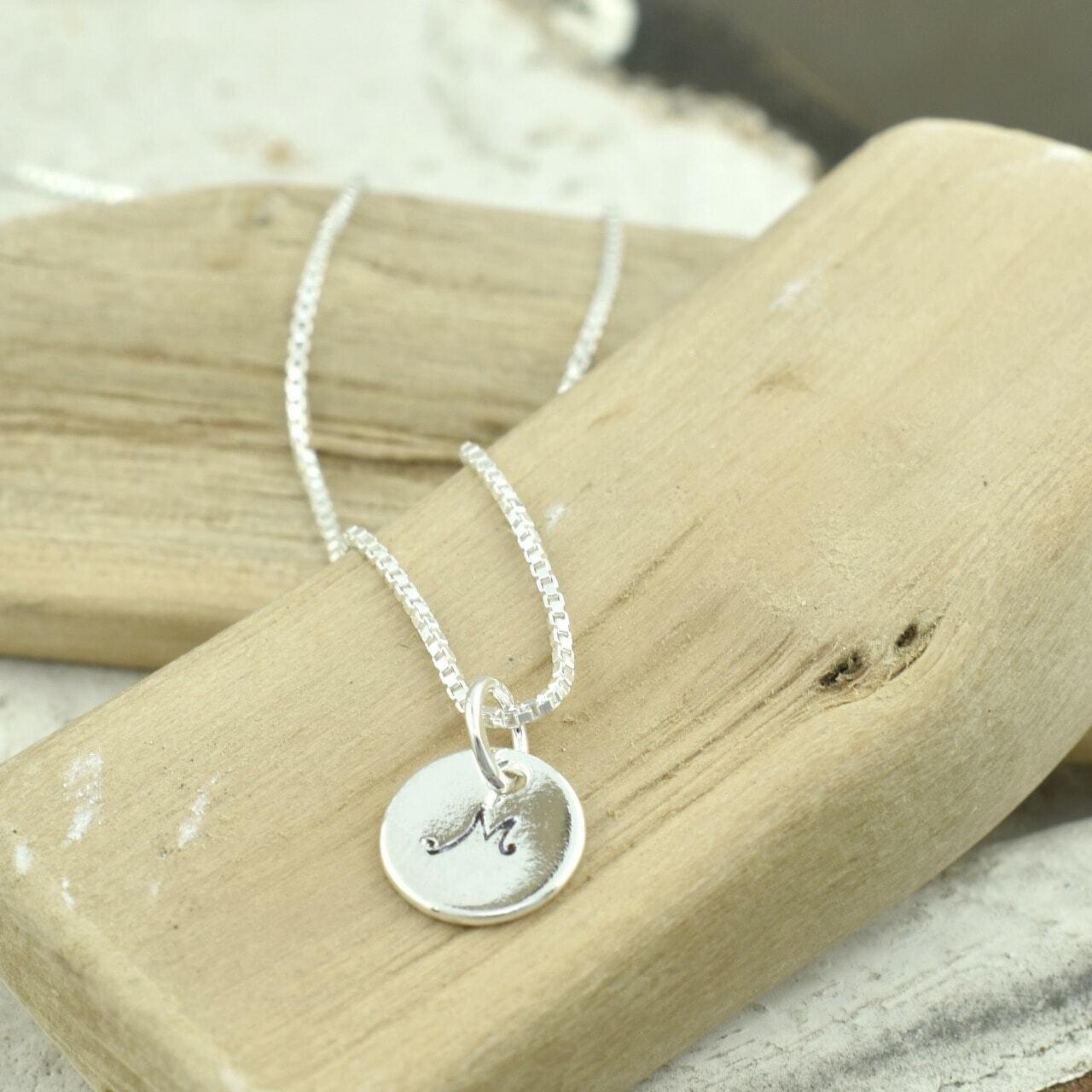 Hand stamped .925 sterling silver necklace