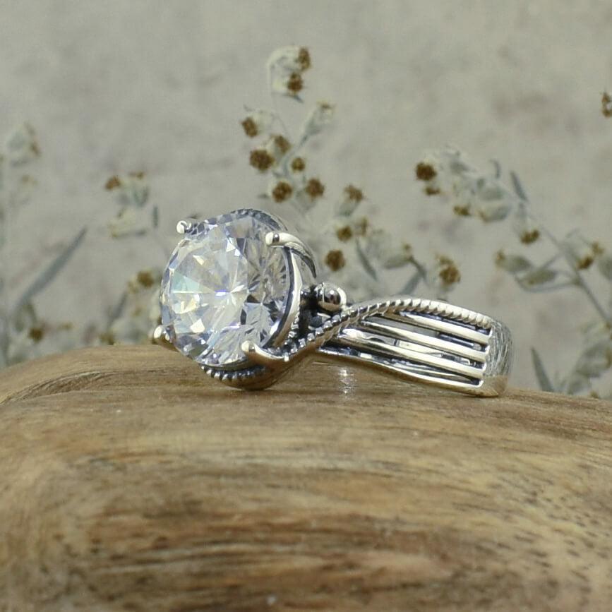 Lollapalooza Ring in sterling silver and CZ