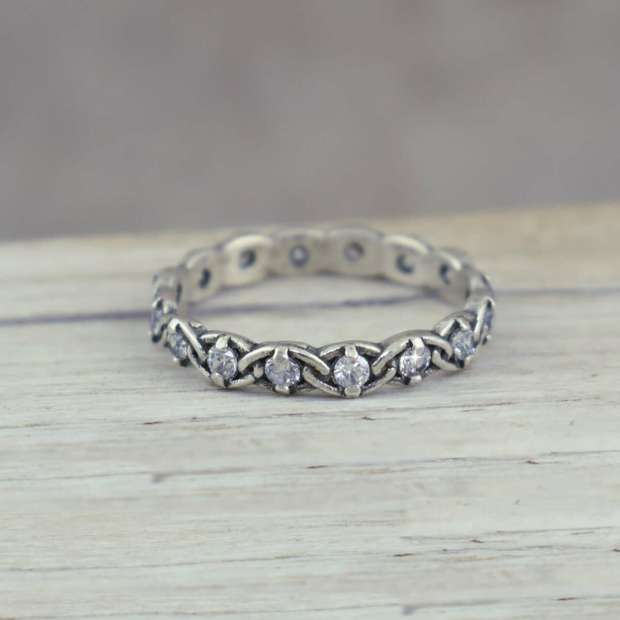 Simple sterling silver ring band 