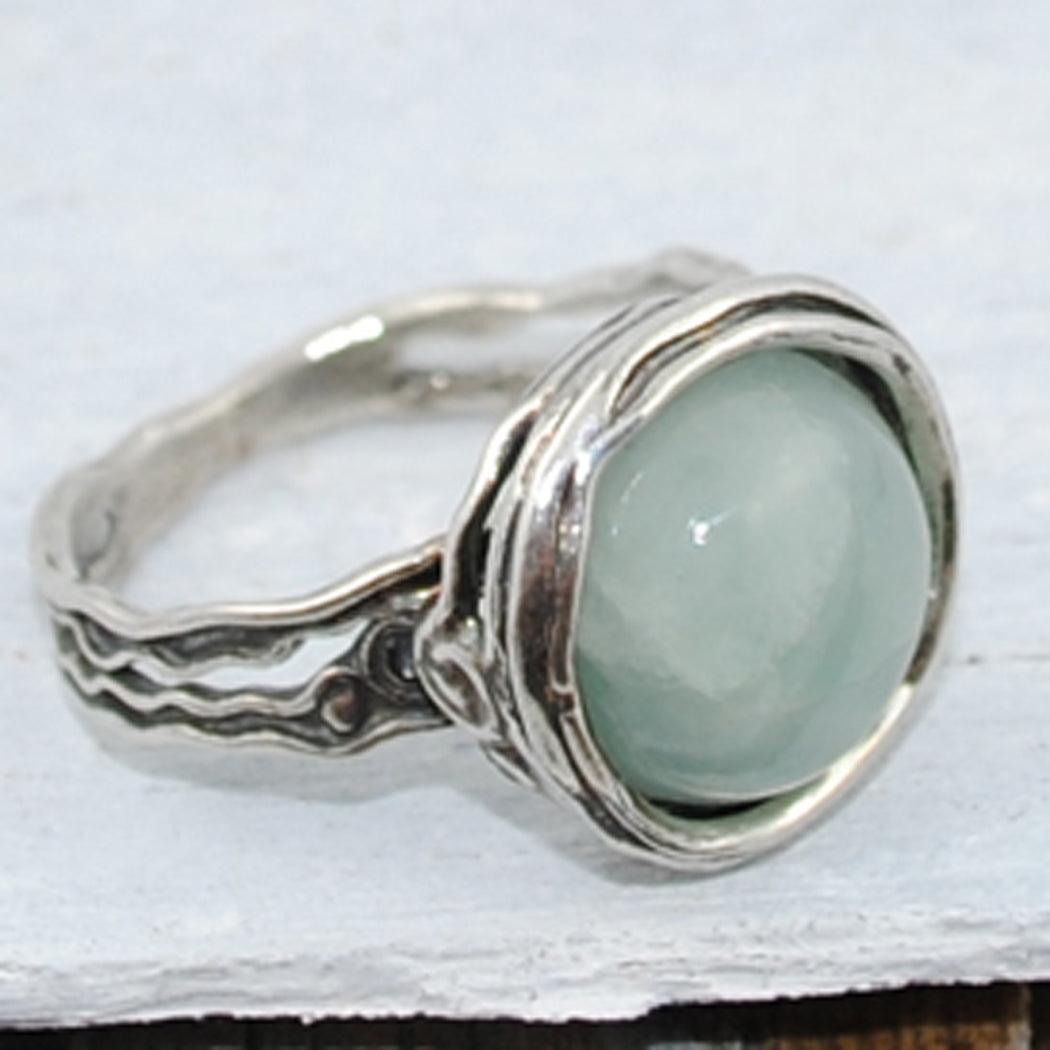 Handcrafted Sterling Silver Aquamarine Ring
