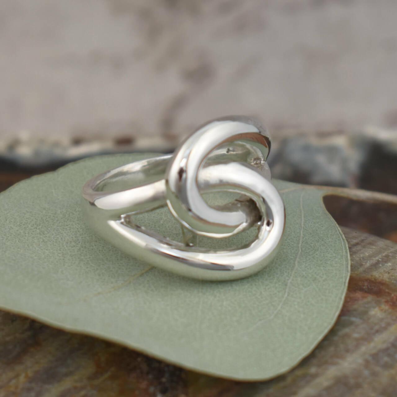 Sterling silver knot ring