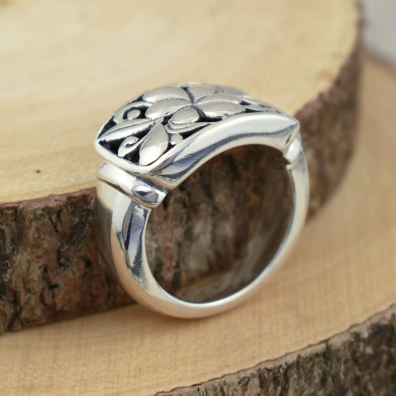 Sterling silver electroform ring