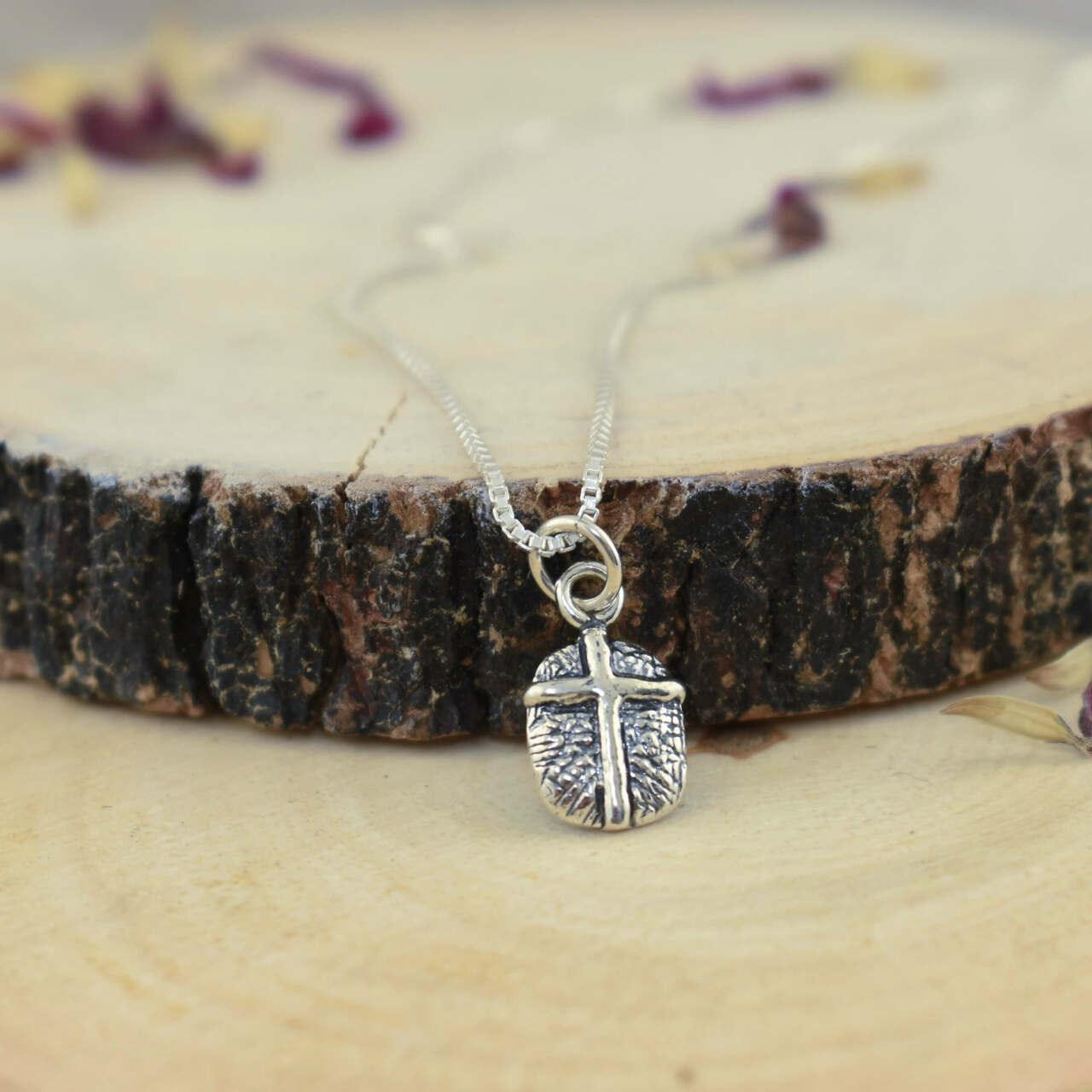 Cross sterling silver Warrior necklace